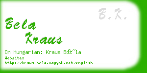 bela kraus business card